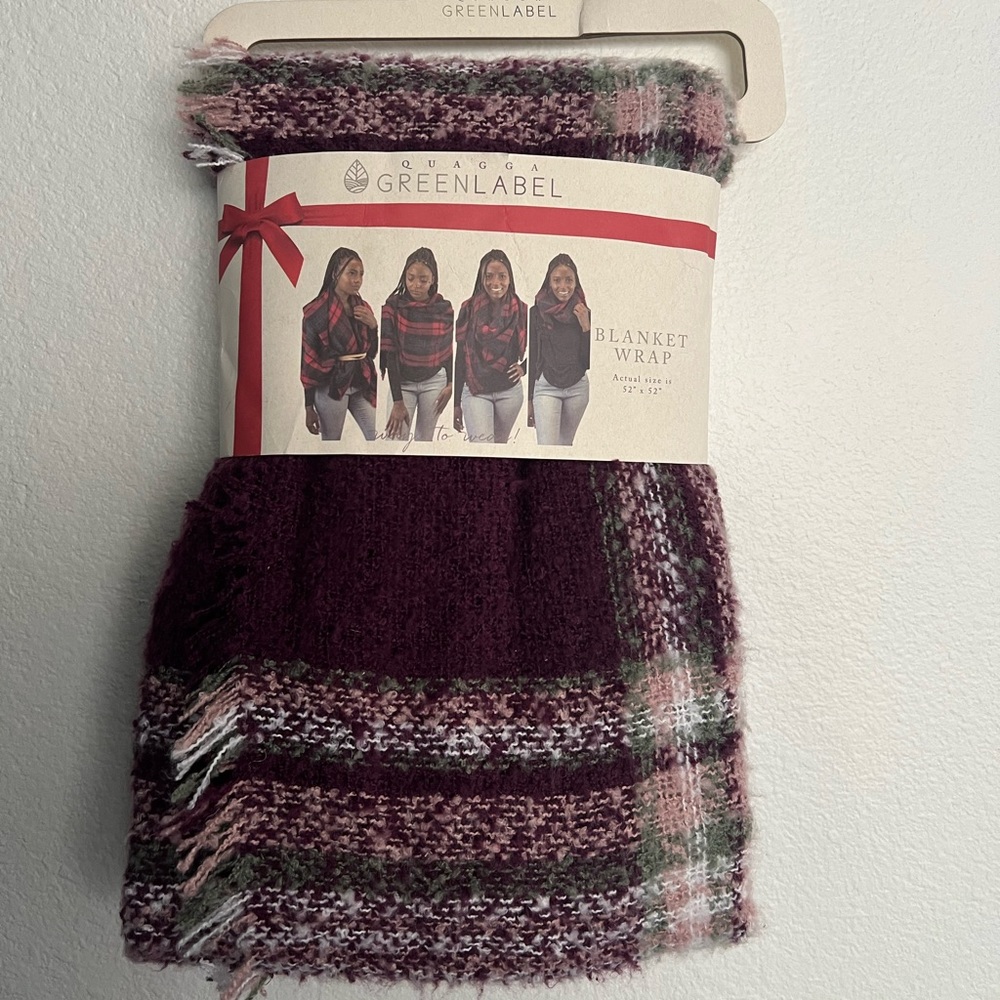 Quagga Green Label Scarf Blanket Wrap NWT